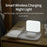 Phone Charging Station Earphone Wireless Charger Nightstand Lamp Home Decoration Birthday Gift - White - 5