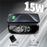 HT-331 2-in-1 15W Desktop Wireless Charger Dimmable Alarm Clock with Snooze Function - Black - 5