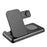 HT-514 3-in-1 Foldable Charging Dock 15W Wireless Charger for Phone / Watch / Earbuds - Black - 2
