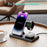 HT-514 3-in-1 Foldable Charging Dock 15W Wireless Charger for Phone / Watch / Earbuds - Black - 3