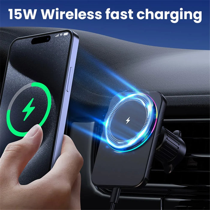 Magnetic Wireless Charger Car Air Outlet Mount Cell Phone Bracket Holder - M56 - 4