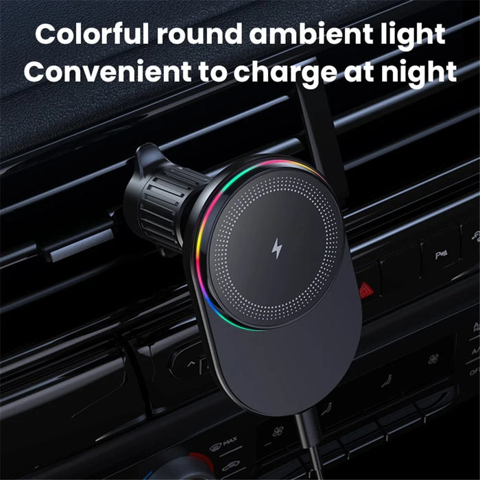 Magnetic Wireless Charger Car Air Outlet Mount Cell Phone Bracket Holder - M56 - 5