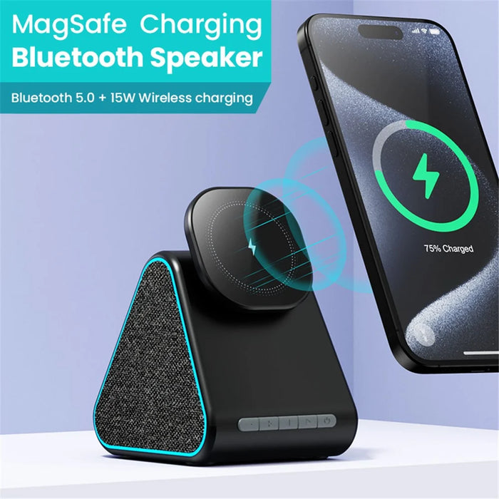 DM-23 15W Wireless Charger Phone Charging Pad Desktop Display Stand Bluetooth-compatible Speaker - 2