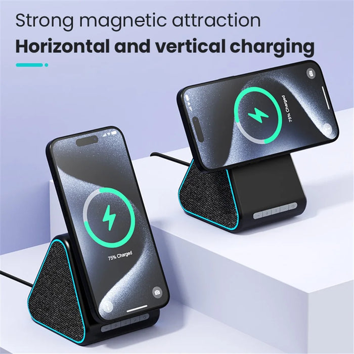 DM-23 15W Wireless Charger Phone Charging Pad Desktop Display Stand Bluetooth-compatible Speaker - 5