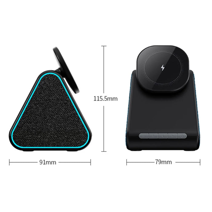 DM-23 15W Wireless Charger Phone Charging Pad Desktop Display Stand Bluetooth-compatible Speaker - 7