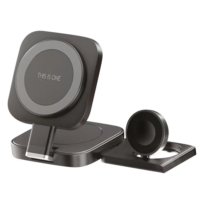 N3 3-in-1 Foldable Desktop Charging Stand Watch Earphone Phone Magnetic Wireless Charger - 1