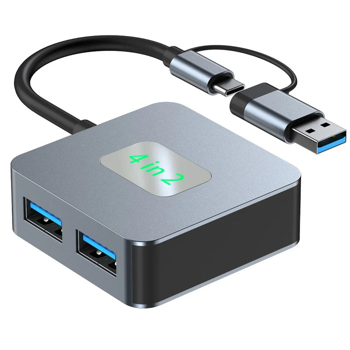 2320A Type-C / USB 4-in-1 USB Hub 2xTypc-C3.2 + 2xUSB3.2 10Gbps Data Transfer Adapter - 1