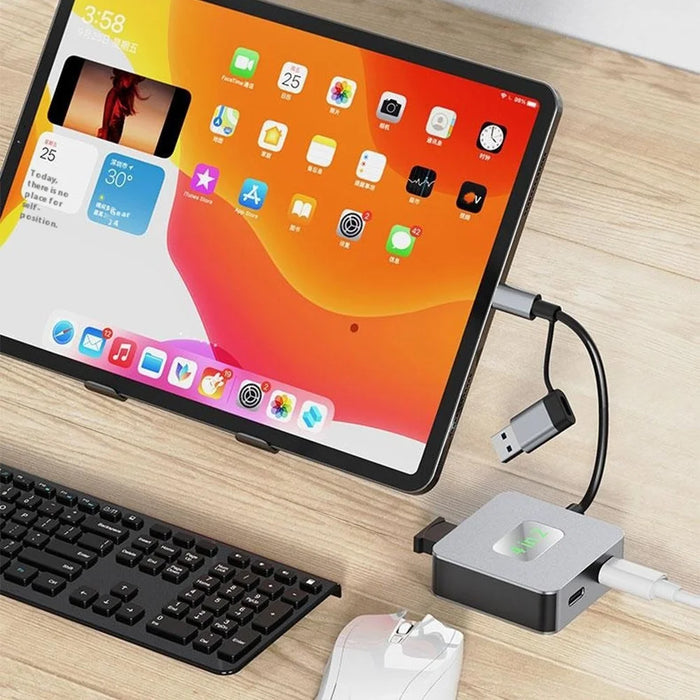 2320A Type-C / USB 4-in-1 USB Hub 2xTypc-C3.2 + 2xUSB3.2 10Gbps Data Transfer Adapter - 4