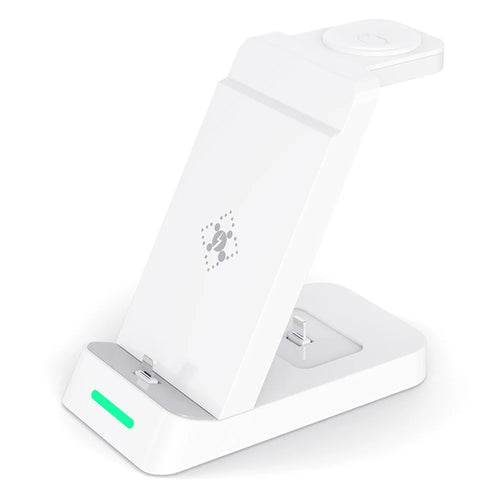 B20 For Apple Watch Wireless Charger Phone Earphone Desktop Charging Stand - White - 1