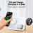 V22 3-in-1 Wireless Charger with LED Makeup Mirror and Night Light - White - 6