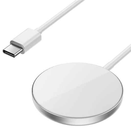 WIWU Wi-W029 QI2 Round Magnetic Wireless Charger Phone Charging Pad with Type-C Cable - 1