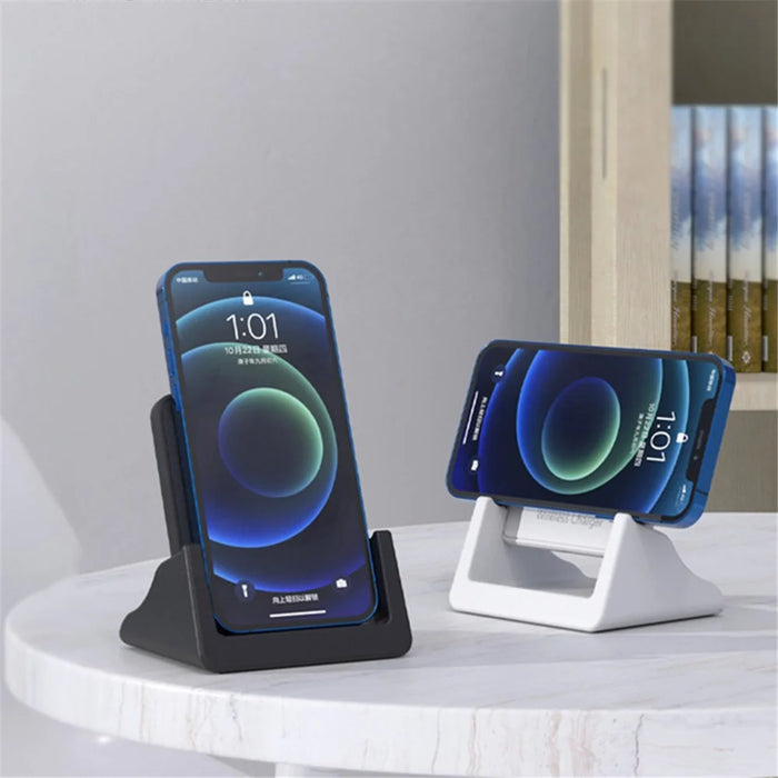 CY-600 15W Fast Charging Dock Vertical Wireless Charger for Apple Xiaomi Samsung (1st Generation) - Black - 2