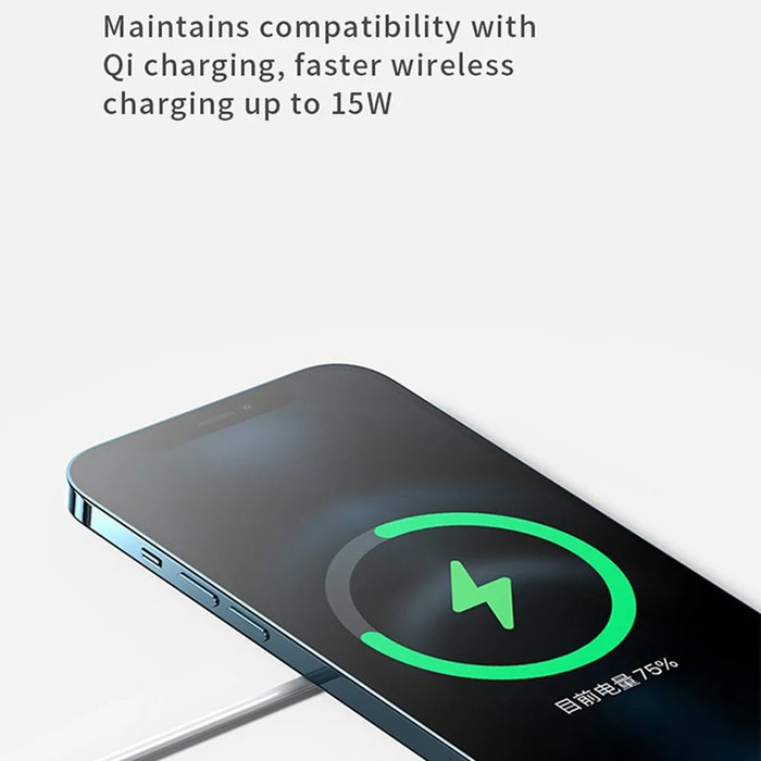 WIWU W009 Magnetic Wireless Charger Round Phone Charging Pad with Type-C Cable - 2