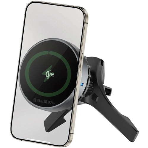 WIWU CH-319_QI2.0 Car Air Outlet Phone Mount Magnetic Wireless Charger Cell Phone Bracket - 1