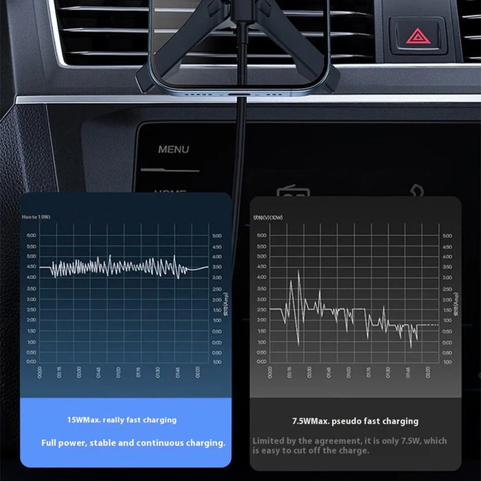 WIWU CH-319_QI2.0 Car Air Outlet Phone Mount Magnetic Wireless Charger Cell Phone Bracket - 5