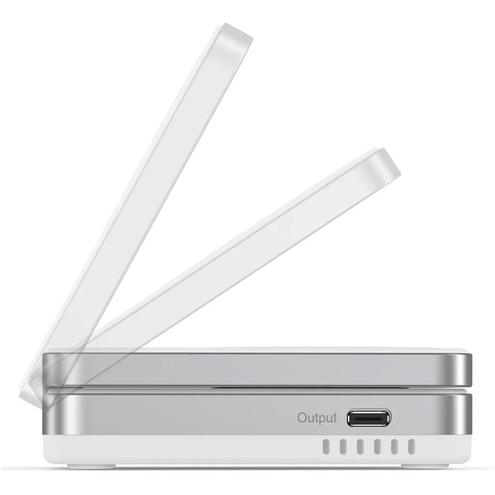 YF-M29 Qi2 Certified 2-in-1 15W Magnetic Wireless Charger with Aluminum Alloy Frame for Earbuds  /  iPhone - White - 5