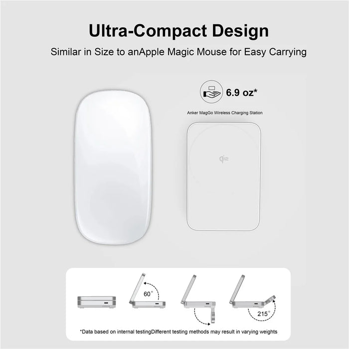 YF-M27 3 in 1 Qi2 Magnetic Wireless Charger Aluminum Alloy Frame 15W Foldable Charging Station for iPhone / Apple Watch / AirPods - White - 3