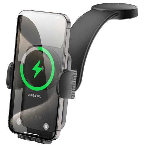 WIWU CH-322 Car Bracket 15W Wireless Charger Auto Clamping Phone Holder - 1