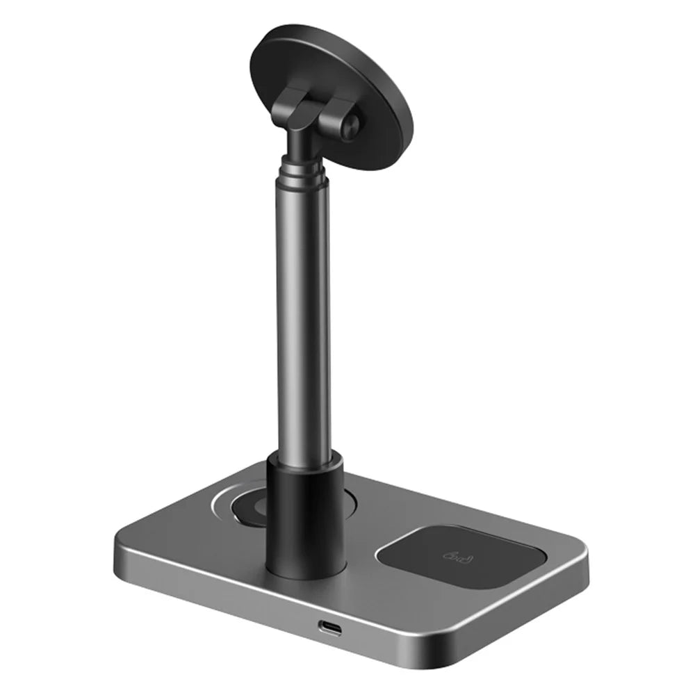 S6 Phone Watch Earphone 3-in-1 Charging Stand Foldable Desktop Magnetic Wireless Charger - 2