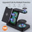 B-18C 3 in 1 Wireless Charger 15W Fast Charging Station Charger Stand for Apple Watch, Iphone, AirPods - Black - 2
