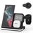 B-22 3 in 1 Wireless Charger 15W Charging Station for Samsung Galaxy Phone  /  Watch  /  Buds with Alarm Clock - Black - 1