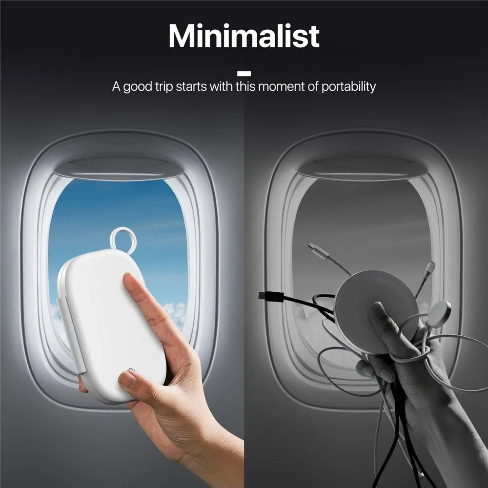 T5 3 in 1 Wireless Charging Station Magnetic Foldable Travel Charger for Smartphone / Apple Watch / Earphones (No Power Adapter) - White - 3