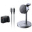 MCDODO CH-2461 MagQ Qi2 Wireless Charger with UK Plug Adapter, 3-in-1 Charging Station Stand - Black - 1