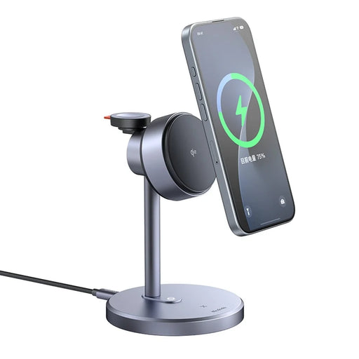 MCDODO CH-2461 MagQ Qi2 Wireless Charger with UK Plug Adapter, 3-in-1 Charging Station Stand - Black - 2
