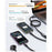 AWEI W23 1.2m Type-C to Type-C + iP + Wireless Charger for Apple Watch 3-in-1 Charging Cable - Black - 7
