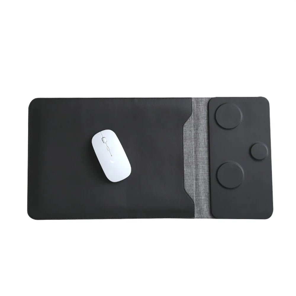 FLD-F8 5-in-1 Notebook Bag Tablet Laptop Sleeve Bag Mouse Pad Wireless Charger - Black - 3