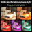 A37 3 in 1 Foldable Phone Watch Earphone 15W Wireless Charger Digital Clock RGB LED Night Light - Black - 6