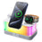 QXF-R8 Desktop Bluetooth-compatible Speaker Clock Atmosphere Light Magnetic Foldable Bracket Wireless Charger - 2
