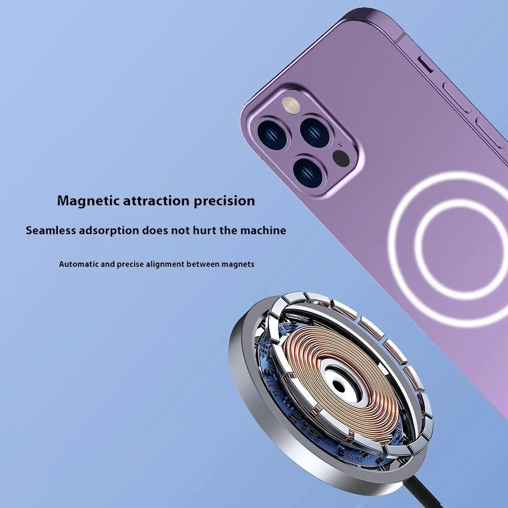 DUDAO A12XS Aluminum Alloy 15W Magnetic Wireless Charger for iPhone - 4