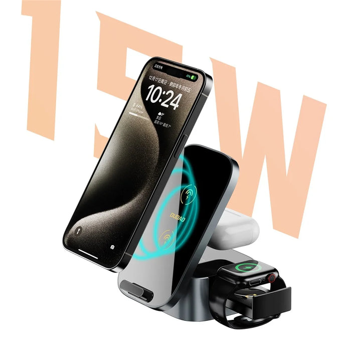 DUDAO A11Pro+ 3-in-1 Wireless Charger Phone Watch Earphone Desktop Charging Stand - 2