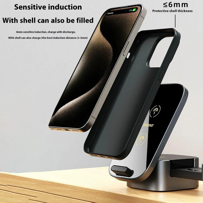 DUDAO A11Pro+ 3-in-1 Wireless Charger Phone Watch Earphone Desktop Charging Stand - 4
