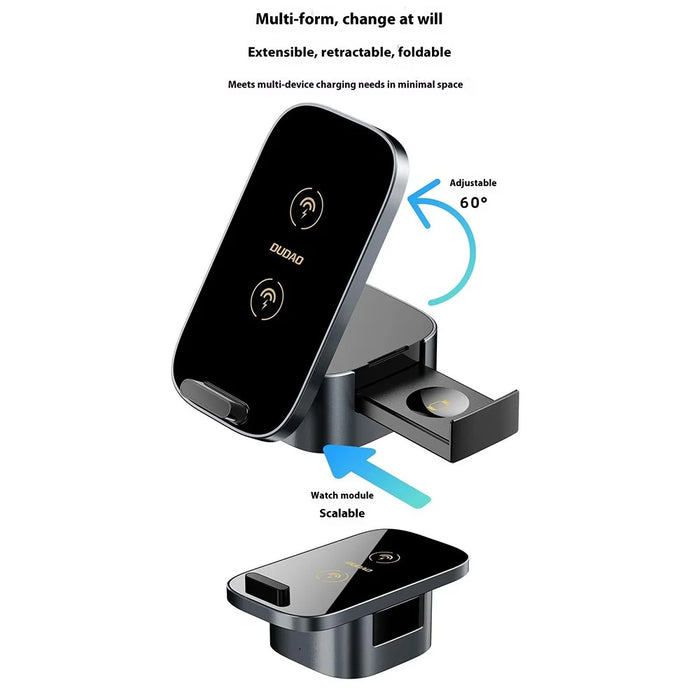 DUDAO A11Pro+ 3-in-1 Wireless Charger Phone Watch Earphone Desktop Charging Stand - 6