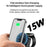 HT-541 Multifunctional Foldable 15W Wireless Phone Charger for Earbuds, Apple Watch Series - Black - 4