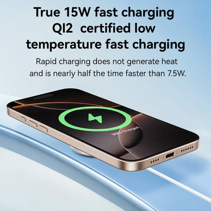 YESIDO DS24 QI2 Round Magnetic Wireless Charger Phone Type-C Cable Charging Pad - 3