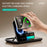 C18 6-in-1 Wireless Charger Digital Charging Station with Bluetooth-compatible Speaker RGB Light - Black - 6