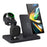 B732 3-in-1 Wireless Charger Phone Earphone Watch Charging Stand - Black / For Samsung - 1