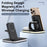 E16 Multifunction Foldable Wireless Charger Dock with Night Light for Mobile Phone / Airpods / Apple Watch - Black - 3