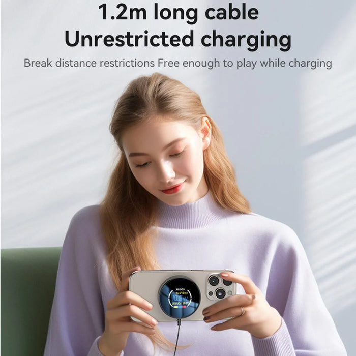 YESIDO DS28 Magnetic Wireless Charger Digital Display Fast Charging Pad with 1.2m Type C Cable - 6