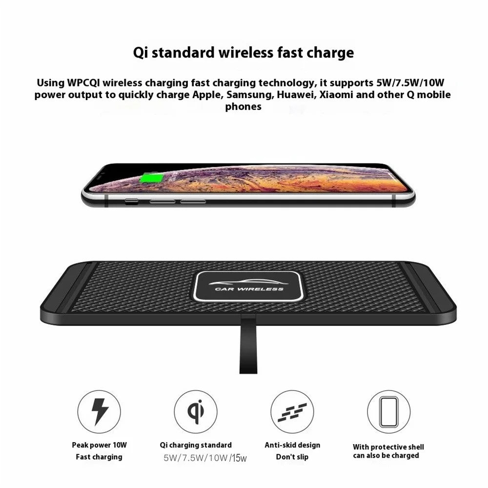 C1 Wireless Car Charger Dashboard Non Slip 15W Fast Charging Pad - 3