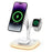 YM-UD22 Magnetic Wireless Charger Foldable Charging Station for iPhone 16-12 / Apple Watch / AirPods - White - 2