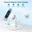 YM-UD22 Magnetic Wireless Charger Foldable Charging Station for iPhone 16-12 / Apple Watch / AirPods - White - 5