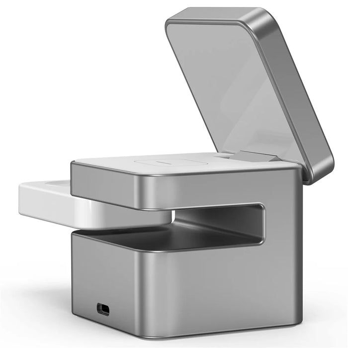 M35 Qi2 3 in 1 Wireless Charging Station Magnetic Aluminum Alloy Charger for Iphone / Apple Watch / Airpods - Silver - 2