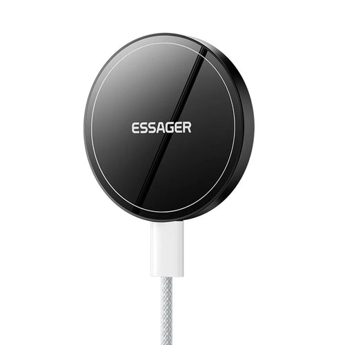 ESSAGER 2-in-1 Magnetic Wireless Charger 15W Fast Charging Slim Design with Magnetic Disc - 1
