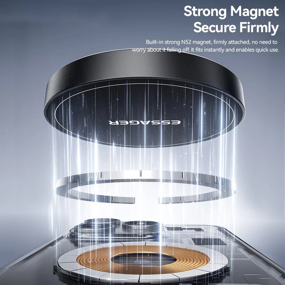 ESSAGER 2-in-1 Magnetic Wireless Charger 15W Fast Charging Slim Design with Magnetic Disc - 5