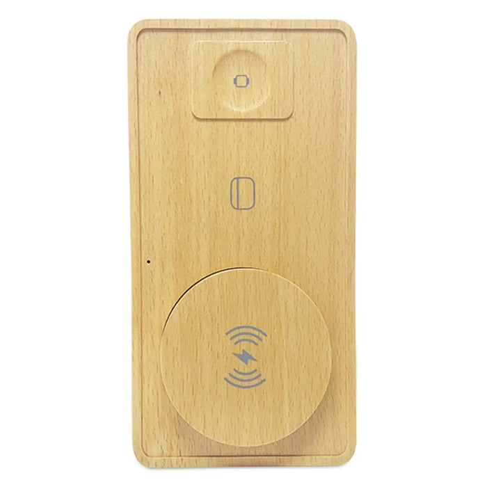 TH05 Ultra Thin 3 In 1 Wooden Wireless Charger 15W Fast Charging Dock for Phone / Earbuds / Watch - 1