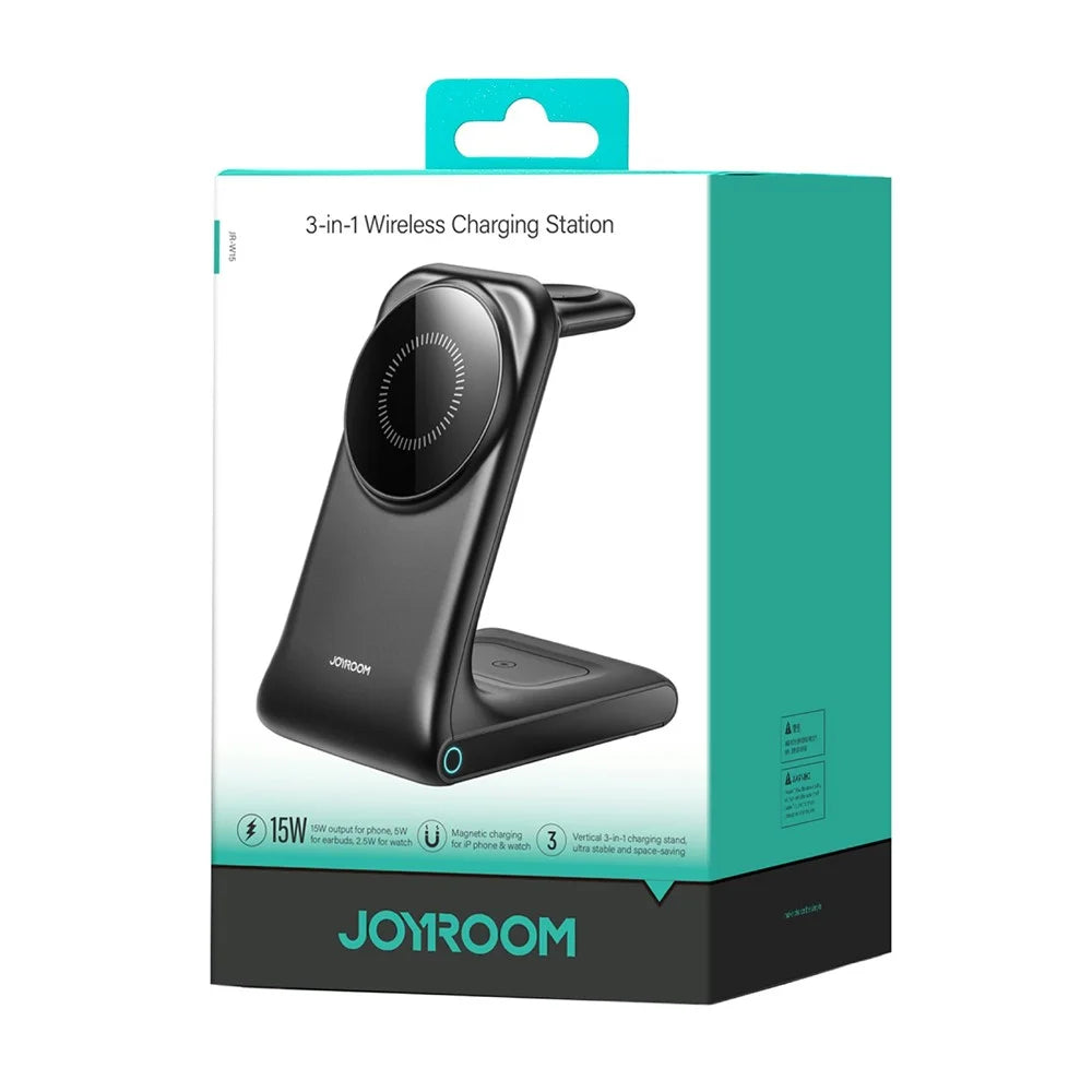 JOYROOM JR-W15 3 in 1 Magnetic Desktop Wireless Charger for iPhone / Apple Watch / Airpods 15W Charging Stand - 7